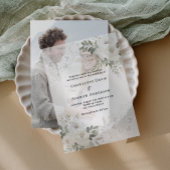 Vellum Foto Hochzeitskarte Einladung