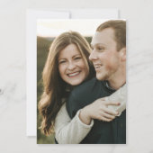 Vellum Look Black Handschrift Foto Hochzeit Einladung (Rückseite)