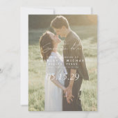 Vellum Look Handschrift Typografie 4 Foto Save The Date (Vorderseite)