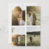 Vellum Look Handschrift Typografie 5 Foto Save The Date (Rückseite)