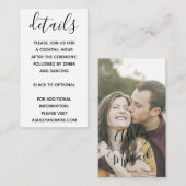 Vellum Look Handschrift Typografie Foto Begleitkarte (Vorne/Hinten)