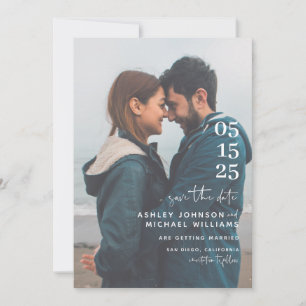Vellum Look Handschrift Typografie Foto Save The Date
