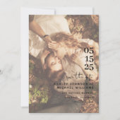 Vellum Look Handschrift Typografie Foto Save The Date (Vorderseite)