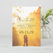 Vellum Look Handschrift Typografie Foto Save The Date (Stehend Vorderseite)