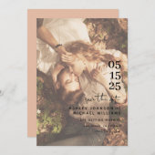 Vellum Look Handschrift Typografie Foto Save The Date (Vorne/Hinten)