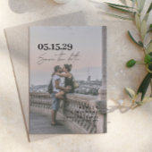 Vellum Look Handschrift Typografie Foto Save The Date