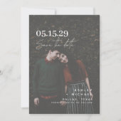 Vellum Look Handschrift Typografie Foto Save The Date (Vorderseite)