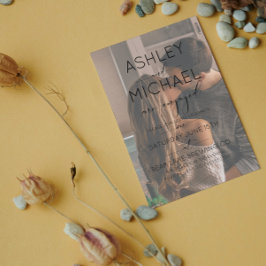 Vellum Overlay 2 Foto Kalligrafie Verlobung Einladung