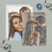 Vellum Overlay 2 Foto Kalligrafie Verlobung Einladung