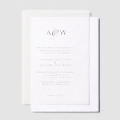 Vellum Overlay Ampersand Monogram Wedding Pergament Einladungen (Versetzt)