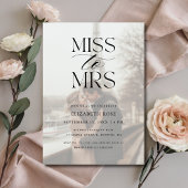 Vellum Overlay Foto Frau Brautparty fehlen Einladung