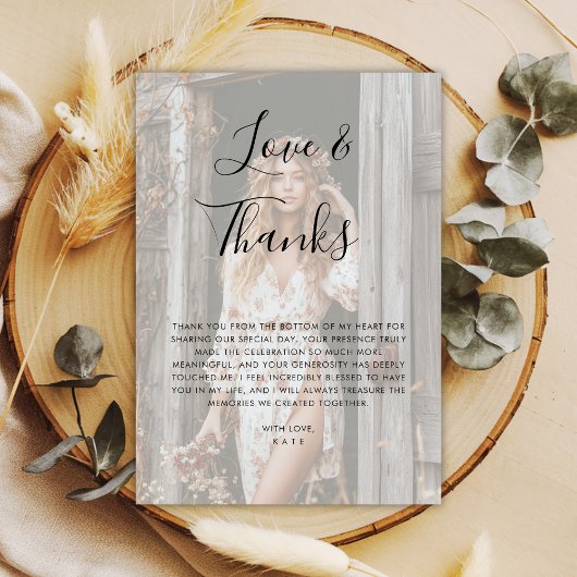 Vellum Overlay Foto Liebe & Danke Brautparty