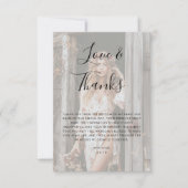Vellum Overlay Foto Liebe & Danke Brautparty (Vorderseite)