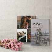 Vellum Overlay Simple Modern Typografy 4 Foto Save The Date