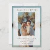 Vellum Overlay Vollständiges Foto Save the Date (Vorderseite)