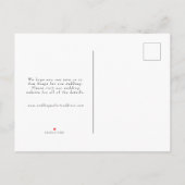 Vellum Overlay Vollständiges Foto Save the Date Ankündigungspostkarte (Rückseite)