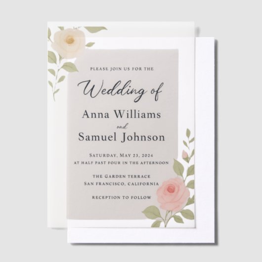 Vellum Pergament Einladungen (Versetzt)