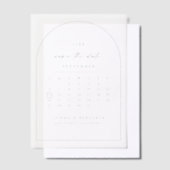 Vellum Save the Date Kalender Foto-Overlay Pergament Einladungen (Versetzt)