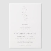 Vellum Simple Classic Floral wir tun Budget Pergament Einladungen (Vorderseite)