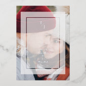 Vellum-Transparenzeffekt Foto-Hochzeitstipps Folieneinladung (Vorderseite)