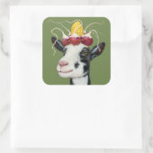 Velma die Ziegenaufkleber Quadratischer Aufkleber (Tasche)