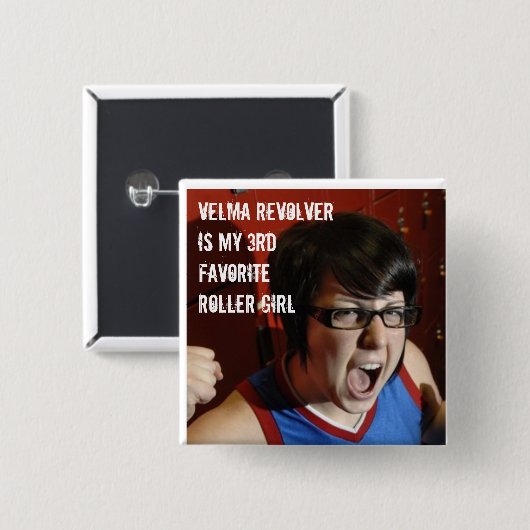 Velma Revolver ist mein 3. Lieblingsrollenmädchen Button (Vorne & Hinten)