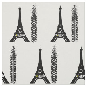 Velo Paris Bike Eiffel Tower Stoff