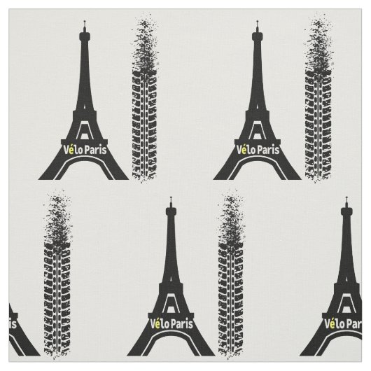 Velo Paris Bike Eiffel Tower Stoff (Muster)