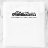 VeloceE30 Promo Ovaler Aufkleber (Tasche)