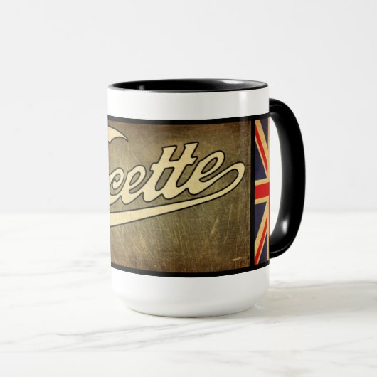 Velocette verwitterte Tasse (VorderseiteRechts)
