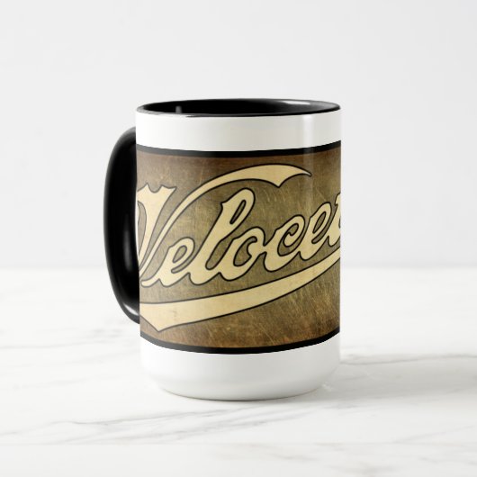 Velocette verwitterte Tasse (Vorderseite Links)