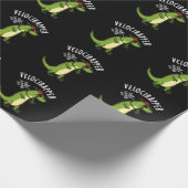 Veloci-rapper Funny Dinosaur Pun Dark BG Geschenkpapier (Ecke)