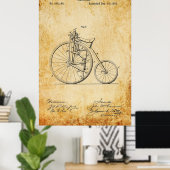 Velocipede Blueprint Poster (Heimbüro)