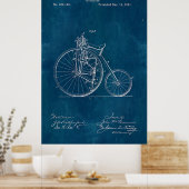 Velocipede Blueprint Poster (Küche)