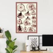 Velocipedes ~ Vintages Werbeplakat Poster (Heimbüro)