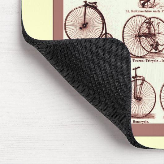 Velocipedes ~ Vintages Werbungs-Plakat Mousepad (Ecke)