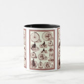 Velocipedes ~ Vintages Werbungs-Plakat Tasse (Zentrum)