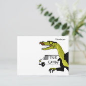 Velociraper Postkarte (Stehend Vorderseite)