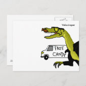 Velociraper Postkarte (Vorne/Hinten)