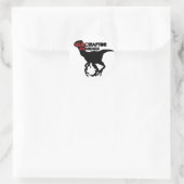 Velocirapin-Bewusstsein Runder Aufkleber (Tasche)
