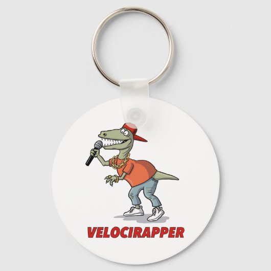 'Velocirapper'-T-Shirt. Schlüsselanhänger (Vorderseite)
