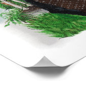 Velociraptor American Gothic Poster (Ecke)