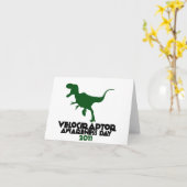 Velociraptor Awareness Day 2011 Karte (Gelbe Blume)