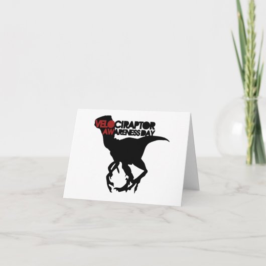 Velociraptor Awareness Day Karte (Vorderseite)