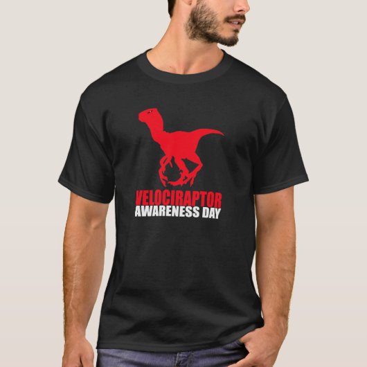 Velociraptor Awareness Day T-Shirt (Vorderseite)