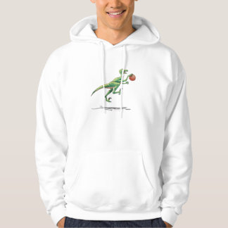 Velociraptor-Cartoondinosaurier mit Basketball Hoodie