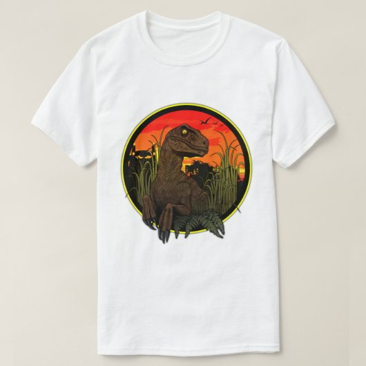Velociraptor - Clever Girl T-Shirt (Design vorne)