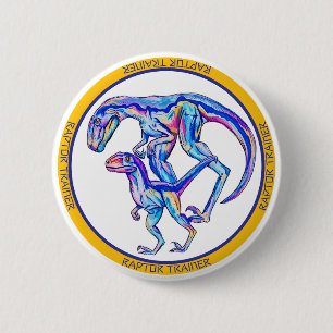 Velociraptor Cool Dinosaurier Button