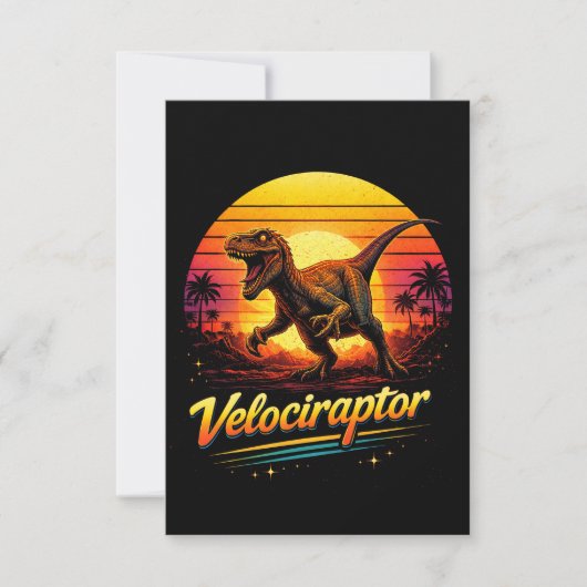 Velociraptor Dankeskarte (Vorderseite)