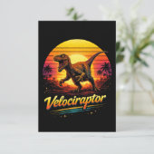 Velociraptor Dankeskarte (Stehend Vorderseite)